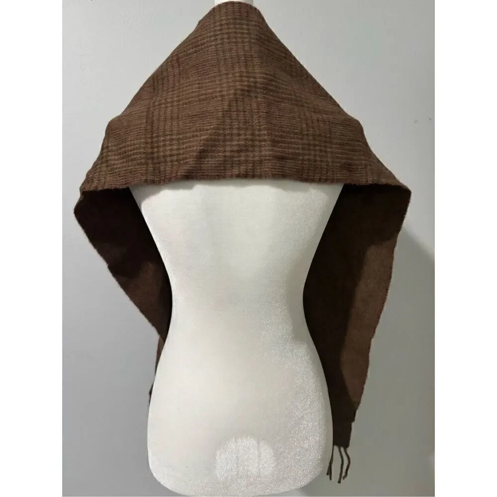 Ralph Lauren NWT Virgin Wool blend brown scarf  pony logo